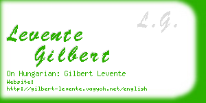 levente gilbert business card